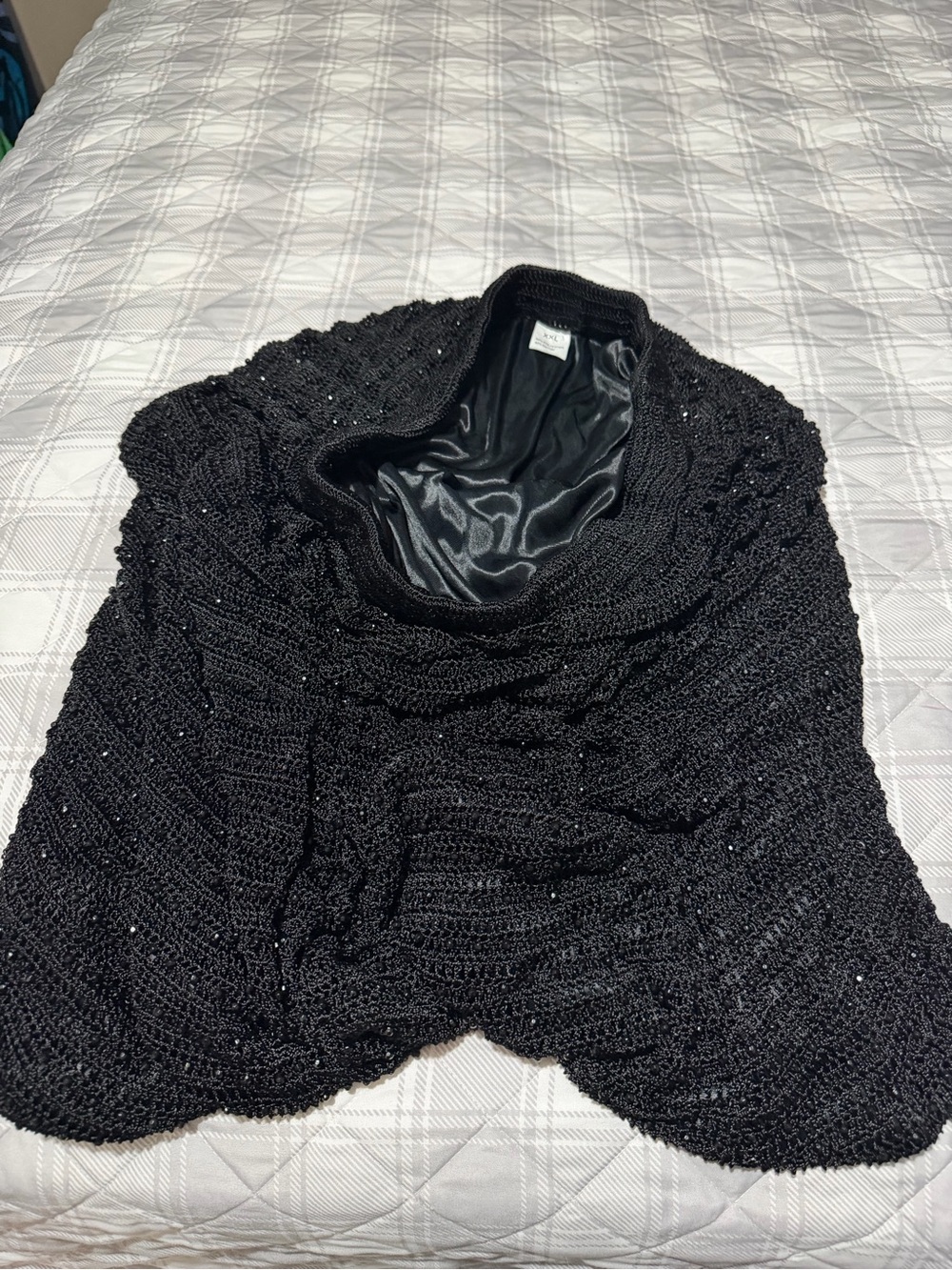Black Sequin Knit Shrug